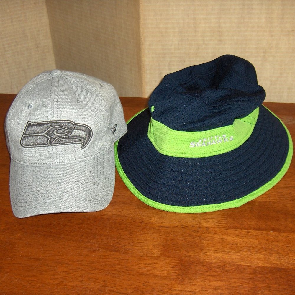 Seattle Sea Hawks Cap, and Beach Hat Both Never Worn